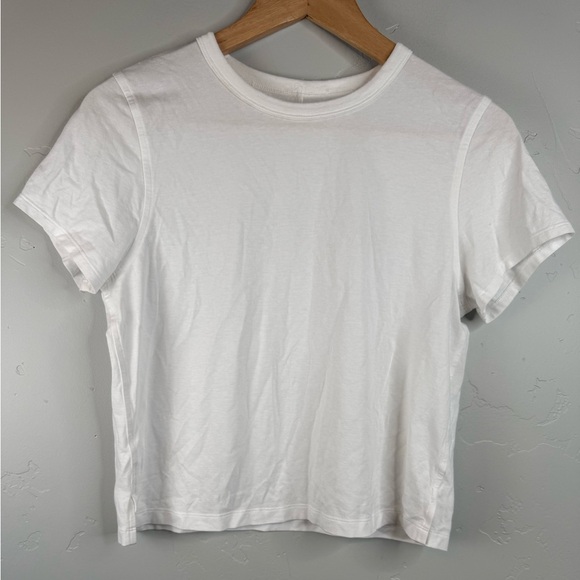 Lululemon Classic Fit Cotton Blend T-Shirt White Size 4 - Picture 5 of 7